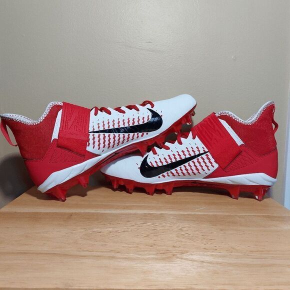 Nike Alpha Menace Pro 2 Mid Football Cleats White Red BV3945-105 Men's Size 14.5 - Picture 4 of 7